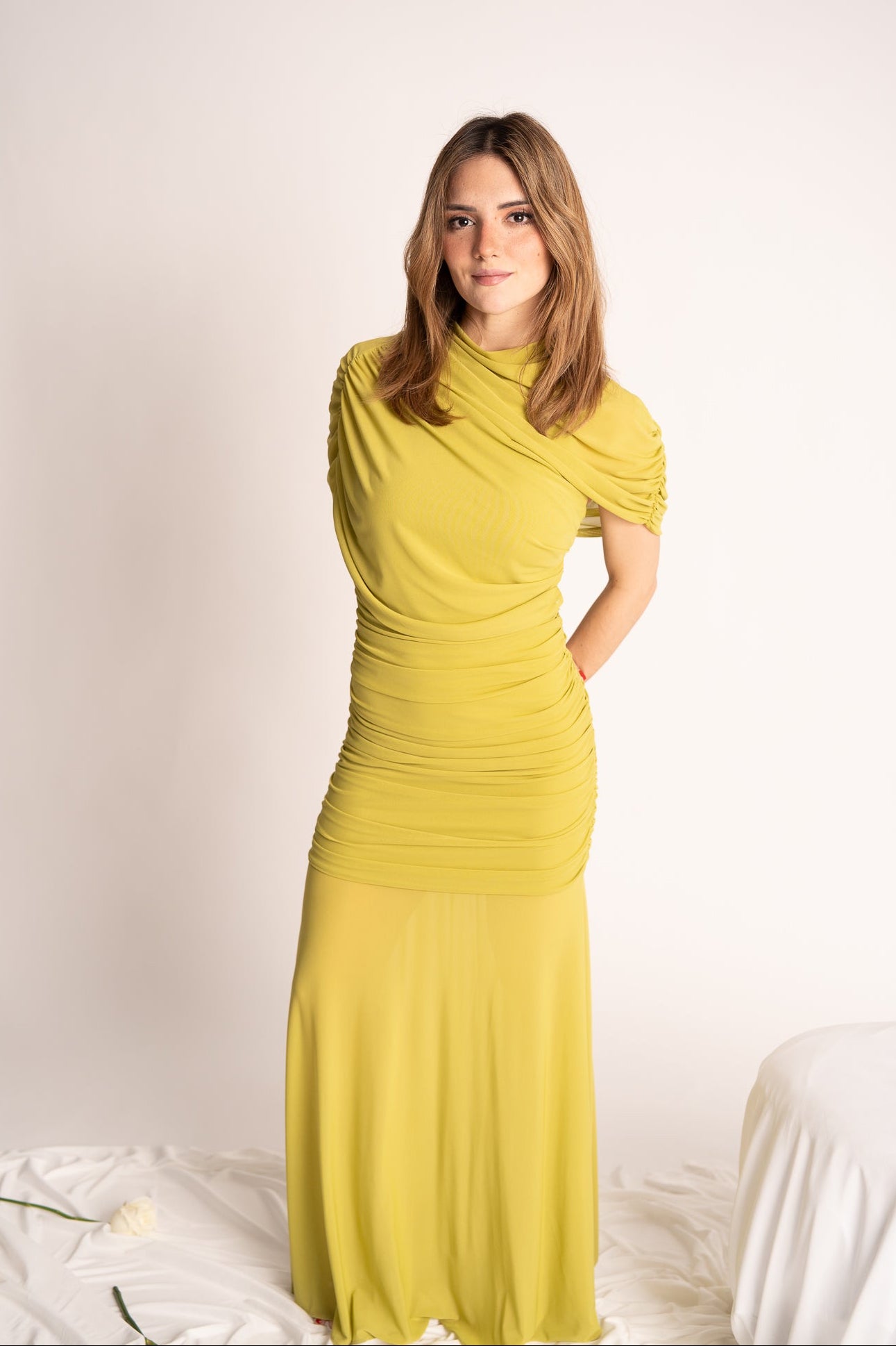 Olive Goddess Dress