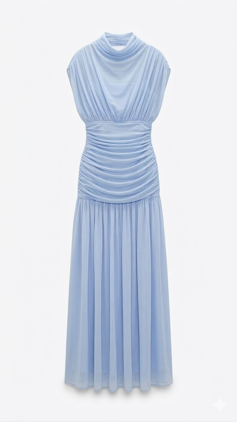Sheer Blue Dress